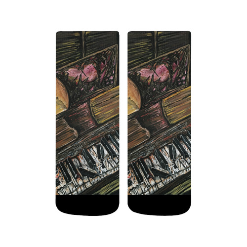 Broken Piano Quarter Socks