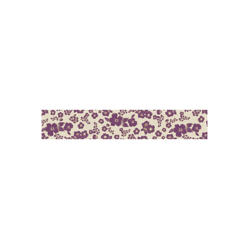Trendy Flowers Pattern Purple Women's Low Rise Capri Leggings (Invisible Stitch) (Model L08)