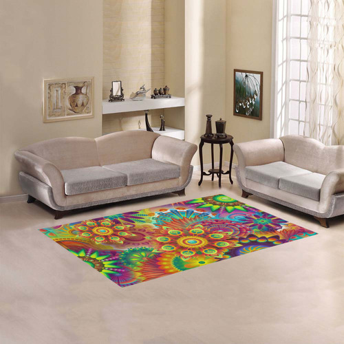 Psychedelic Mandalas Area Rug 5'x3'3''