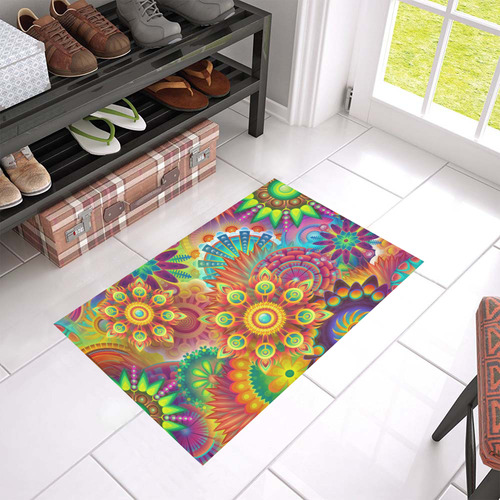 Psychedelic Mandalas Azalea Doormat 24" x 16" (Sponge Material)