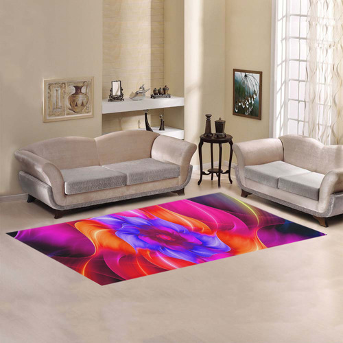 Popart Flower Area Rug 7'x3'3''