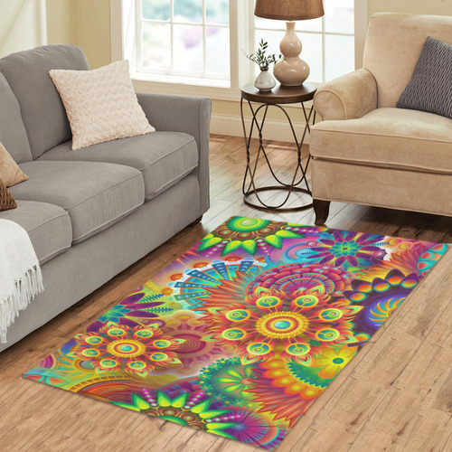 Psychedelic Mandalas Area Rug 5'x3'3''