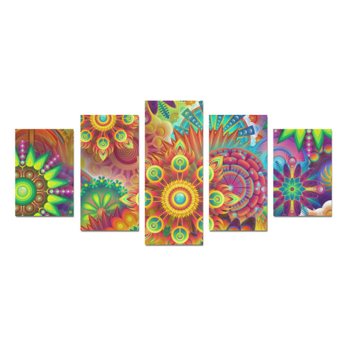 Psychedelic Mandalas Canvas Print Sets D (No Frame)