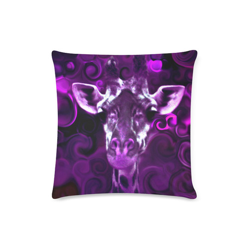 Closeup Purple Custom Zippered Pillow Case 16"x16"(Twin Sides)