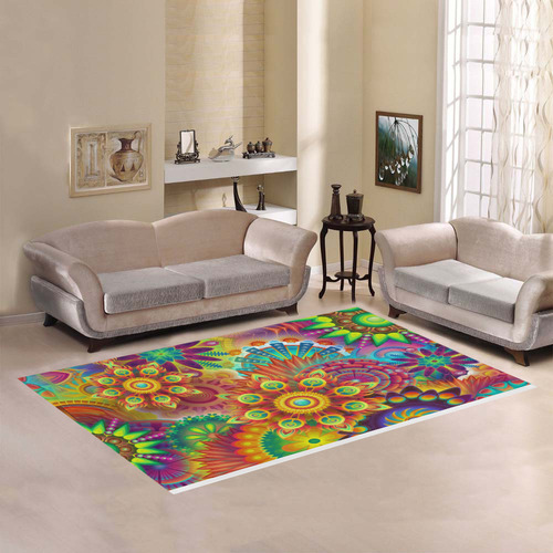 Psychedelic Mandalas Area Rug7'x5'