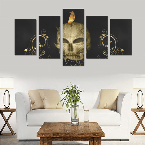 The golden skull Canvas Print Sets C (No Frame)