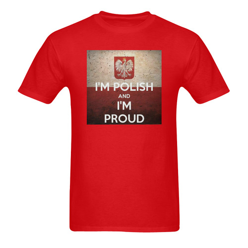 I AM POLISH & PROUD TSHIRT Men's T-Shirt in USA Size (Two Sides Printing)