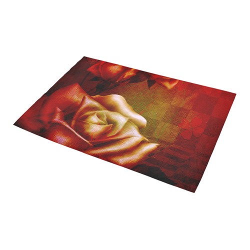 Wonderful red roses Azalea Doormat 24" x 16" (Sponge Material)