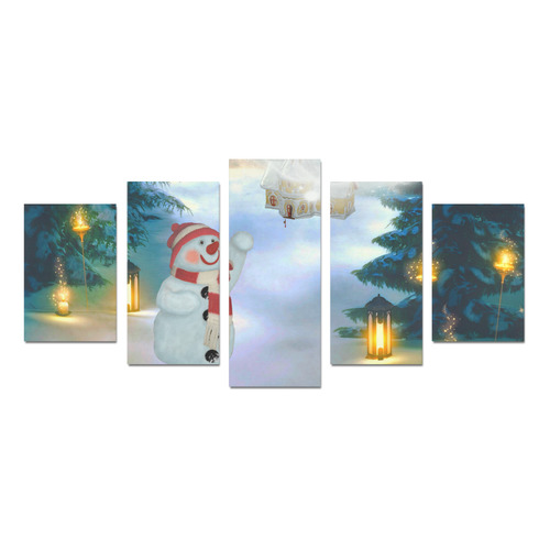 Santa Claus in the night Canvas Print Sets D (No Frame)