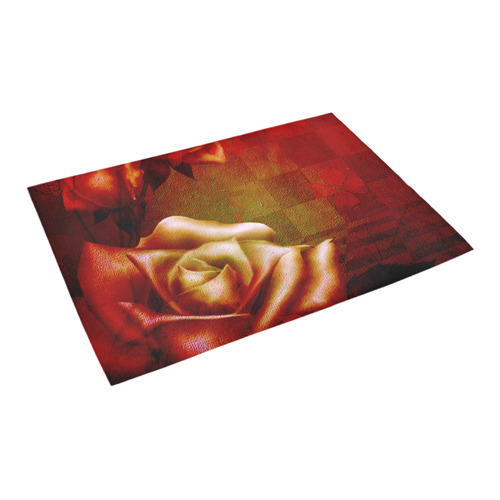 Wonderful red roses Azalea Doormat 24" x 16" (Sponge Material)