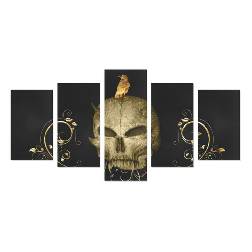 The golden skull Canvas Print Sets C (No Frame)