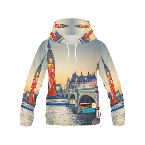 london mix 3 hoodie All Over Print Hoodie for Women (USA Size) (Model H13)