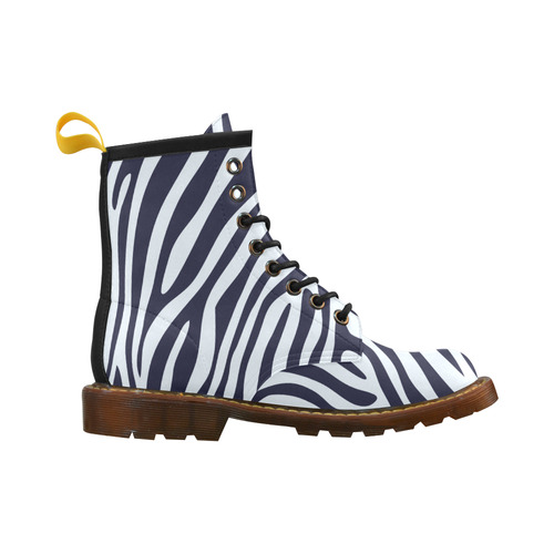 zebra pattern mens boots black white skin High Grade PU Leather Martin Boots For Men Model 402H