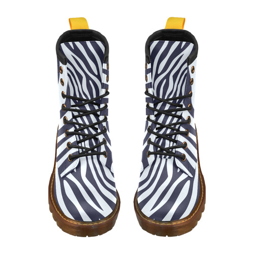 zebra pattern mens boots black white skin High Grade PU Leather Martin Boots For Men Model 402H