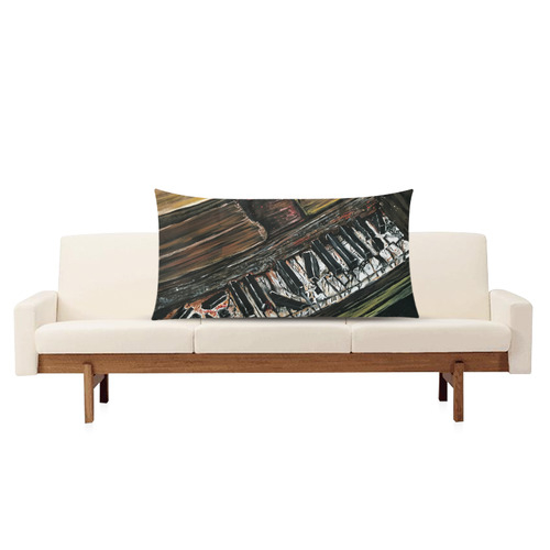 Broken Piano Rectangle Pillow Case 20"x36"(Twin Sides)