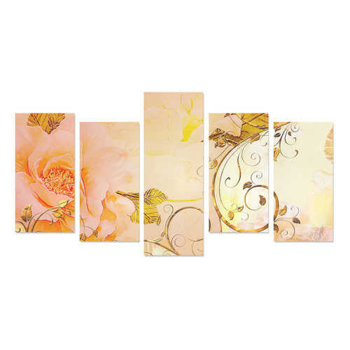 Beautiful flowers in soft colors Canvas Print Sets E (No Frame)