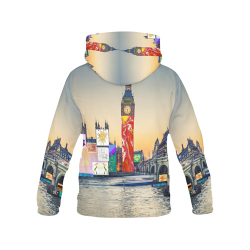london mix 3 hoodie All Over Print Hoodie for Women (USA Size) (Model H13)