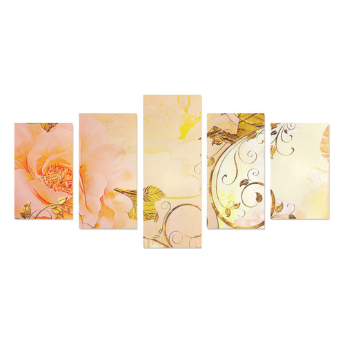 Beautiful flowers in soft colors Canvas Print Sets C (No Frame)