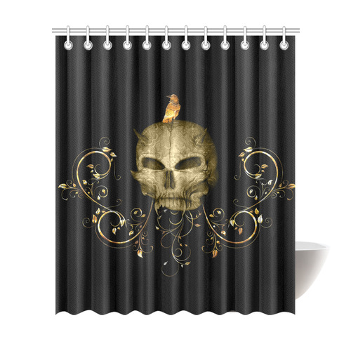 The golden skull Shower Curtain 72"x84"