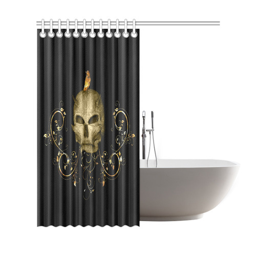 The golden skull Shower Curtain 69"x72"