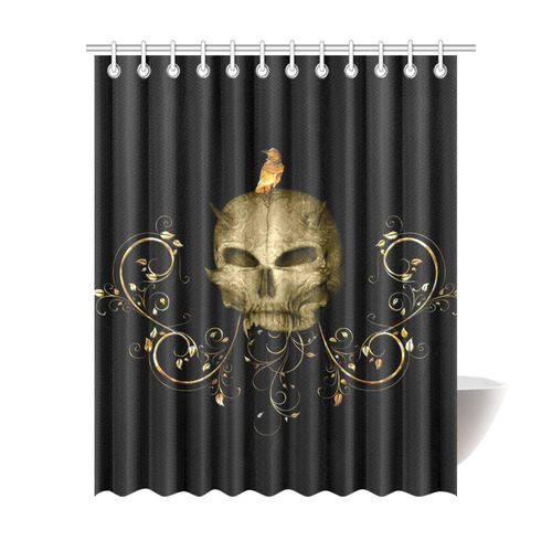 The golden skull Shower Curtain 69"x84"