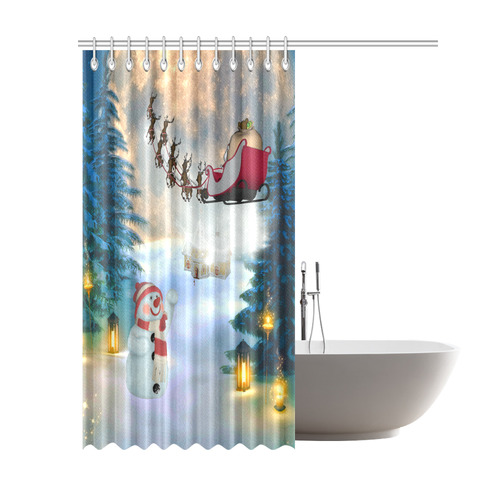 Santa Claus in the night Shower Curtain 69"x84"