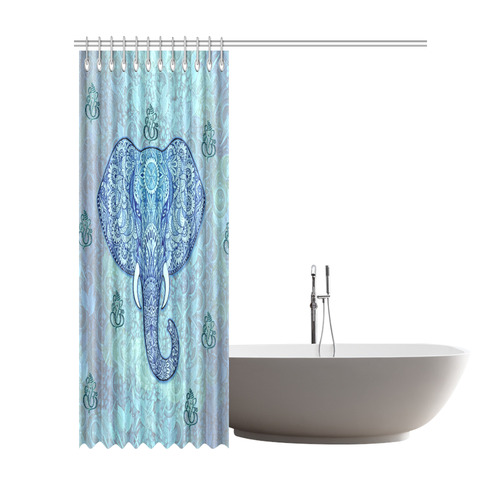 lord Ganesh festival print Shower Curtain 72"x84"