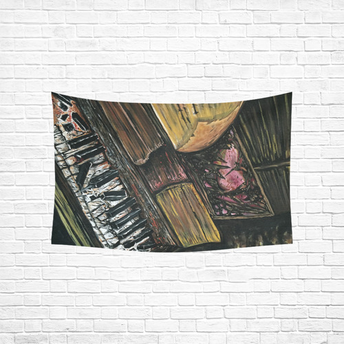 Broken Piano Cotton Linen Wall Tapestry 60"x 40"
