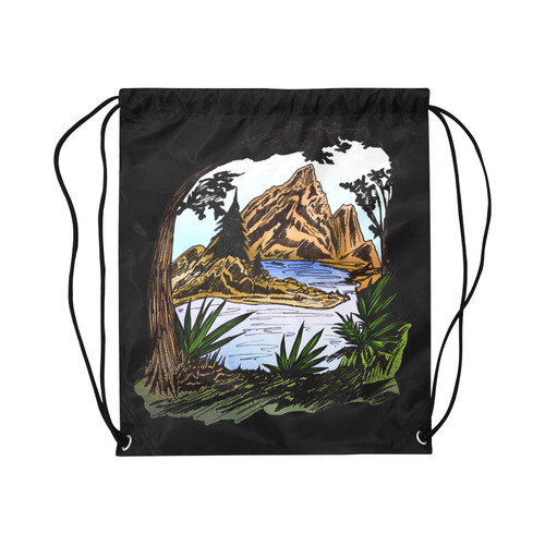 The Outdoors Large Drawstring Bag Model 1604 (Twin Sides)  16.5"(W) * 19.3"(H)