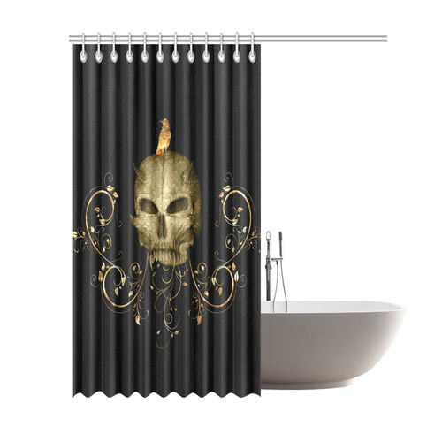The golden skull Shower Curtain 69"x84"