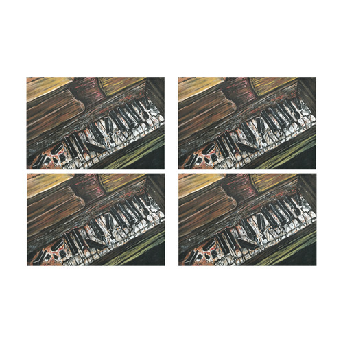 Broken Piano Placemat 12’’ x 18’’ (Four Pieces)