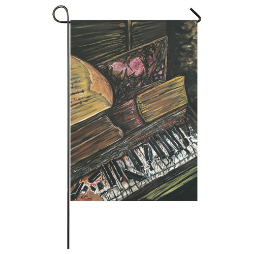 Broken Piano Garden Flag 28''x40'' （Without Flagpole）