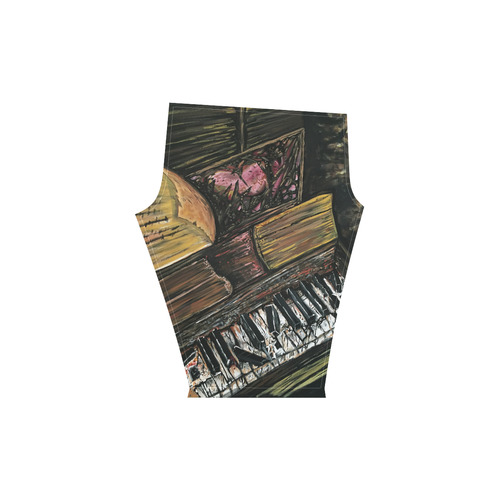 Broken Piano Women's Low Rise Capri Leggings (Invisible Stitch) (Model L08)