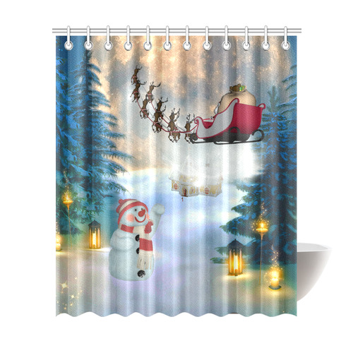 Santa Claus in the night Shower Curtain 72"x84"