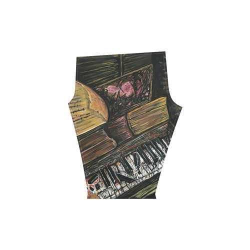 Broken Piano Women's Low Rise Capri Leggings (Invisible Stitch) (Model L08)