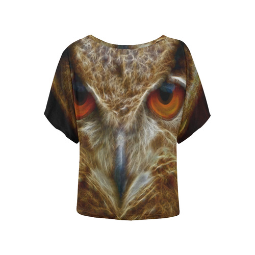 Magic Owl Women's Batwing-Sleeved Blouse T shirt (Model T44)
