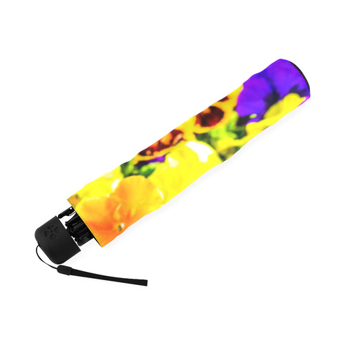 Viola Tricolor Flower colorful beautiful spring Foldable Umbrella (Model U01)