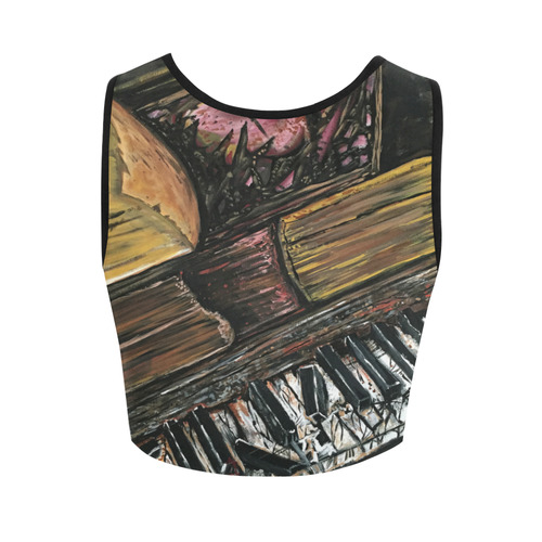 Broken Piano Women's Crop Top (Model T42)