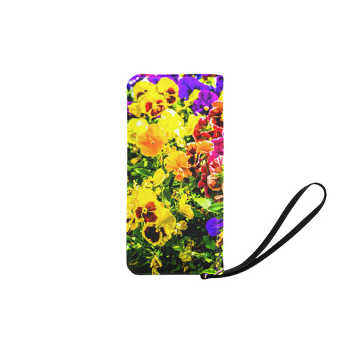 Viola Tricolor Flower colorful beautiful spring Women's Clutch Purse (Model 1637)