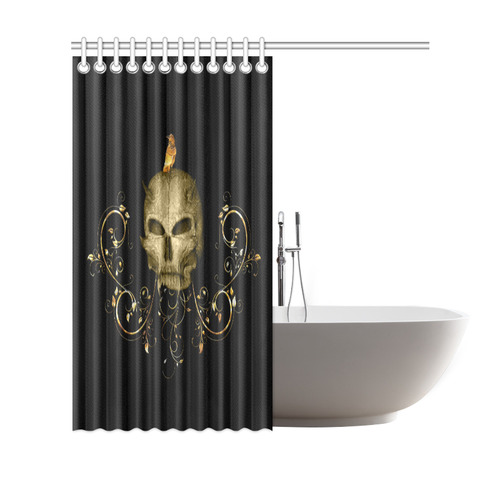 The golden skull Shower Curtain 69"x70"