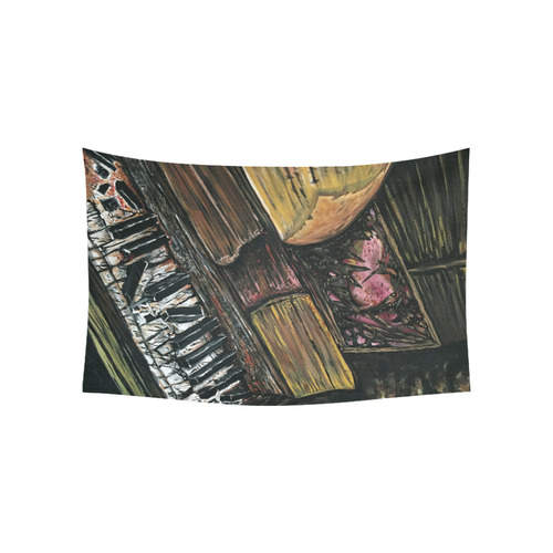 Broken Piano Cotton Linen Wall Tapestry 60"x 40"