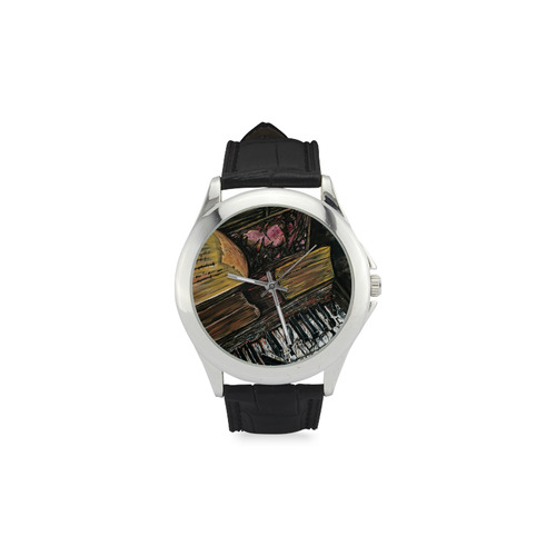 Broken Piano Women's Classic Leather Strap Watch(Model 203)