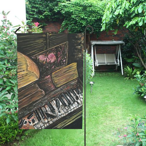 Broken Piano Garden Flag 28''x40'' （Without Flagpole）