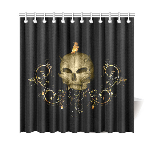 The golden skull Shower Curtain 69"x70"