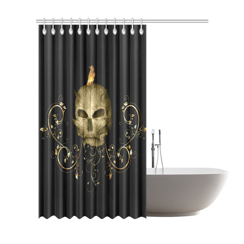 The golden skull Shower Curtain 72"x84"