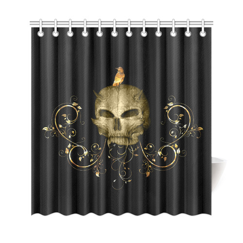 The golden skull Shower Curtain 69"x72"