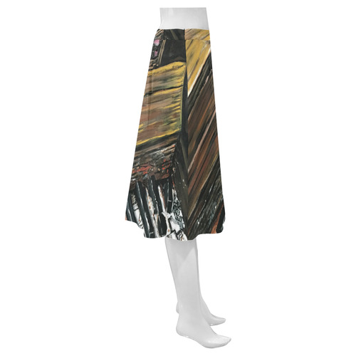 Broken Piano Mnemosyne Women's Crepe Skirt (Model D16)