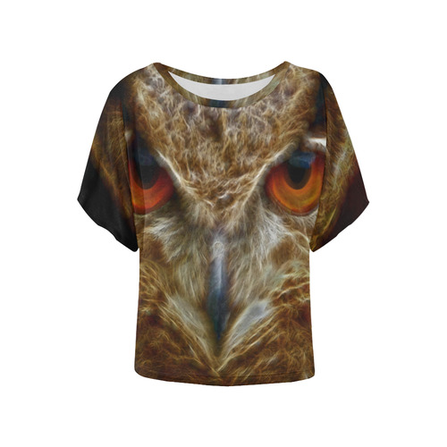 Magic Owl Women's Batwing-Sleeved Blouse T shirt (Model T44)