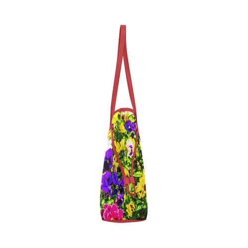 Viola Tricolor Flower colorful beautiful spring Clover Canvas Tote Bag (Model 1661)