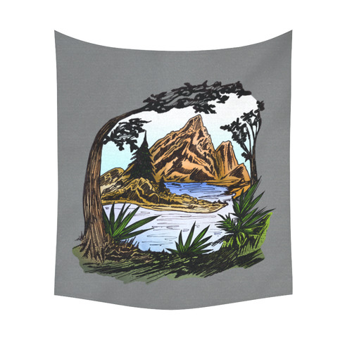 The Outdoors Cotton Linen Wall Tapestry 51"x 60"